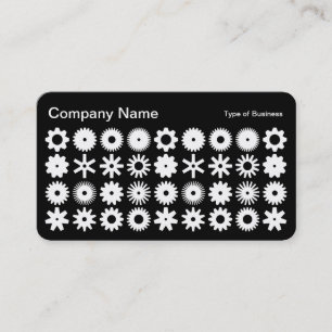 Cogs - White on Black - Black on White Business Card