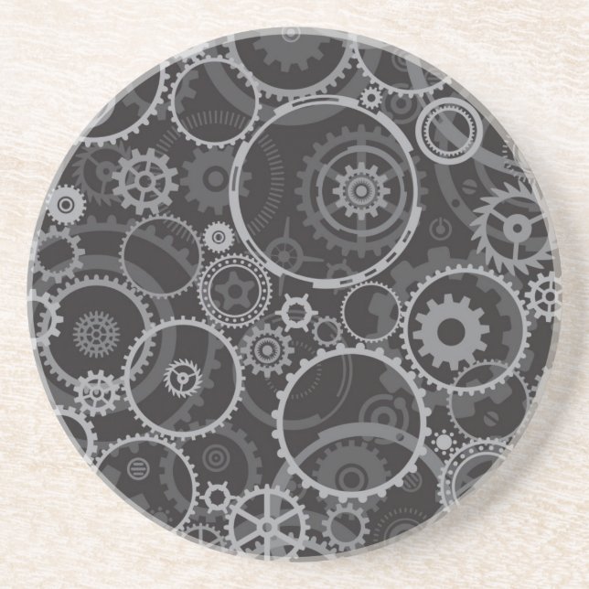 Cogwheels pattern coaster (Front)