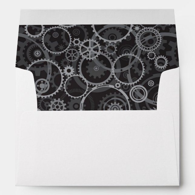 Cogwheels pattern envelopes (Back (Bottom))