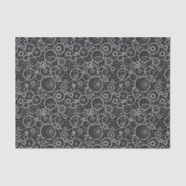 Cogwheels pattern tissue paper (Front)