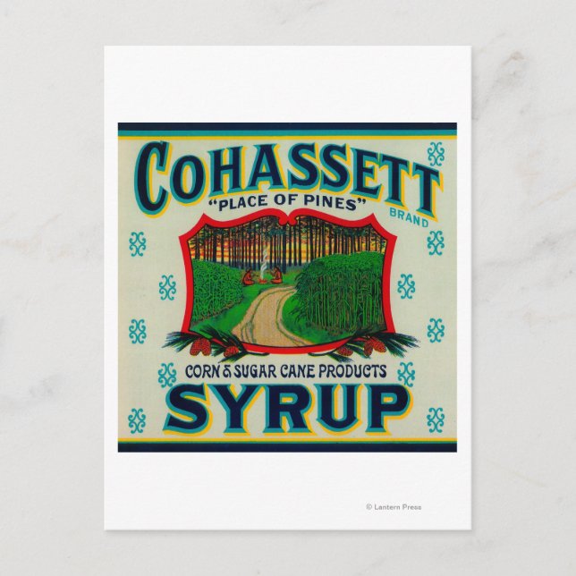 Cohassett Syrup LabelCairo, GA Postcard (Front)