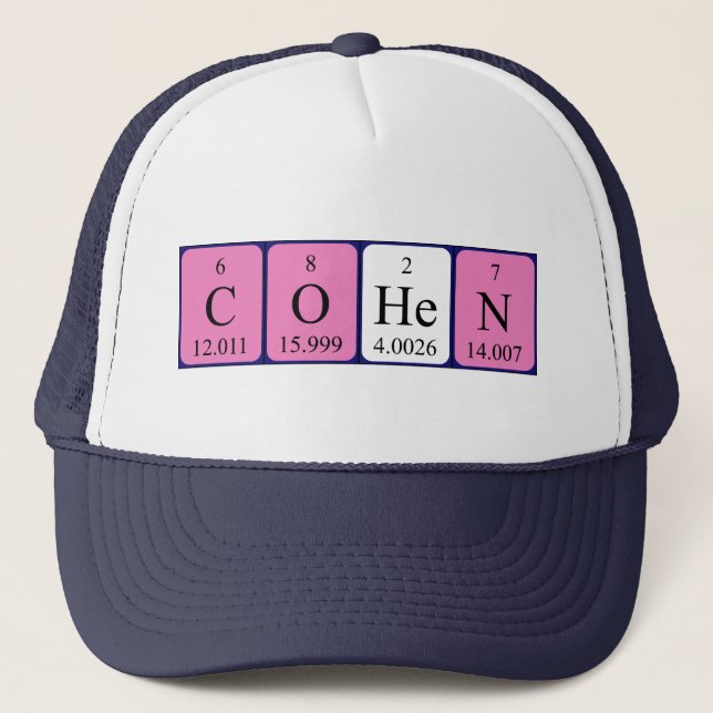 Cohen periodic table name hat (Front)