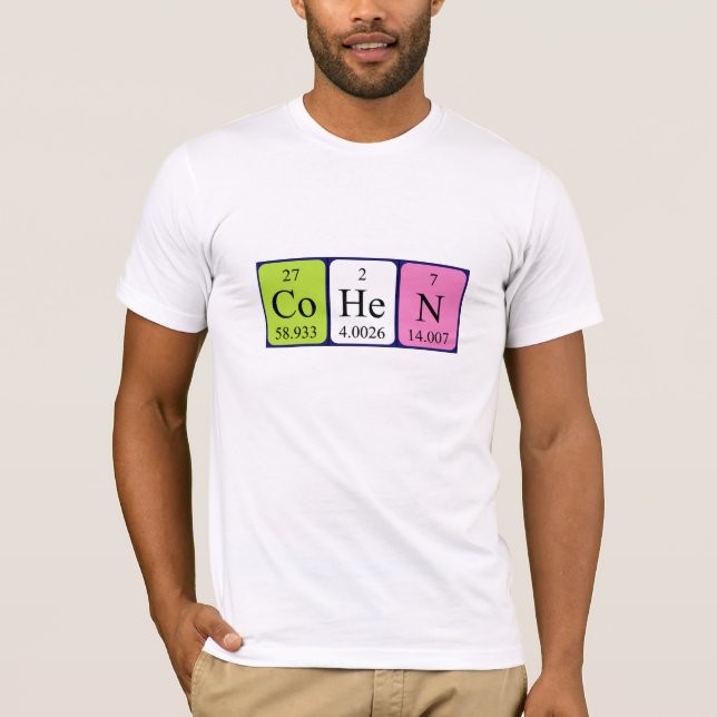 Cohen periodic table name shirt (Front)