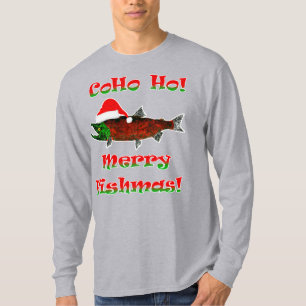 Coho Ho! Fishmas - Men's Long Sleeve T-shirt