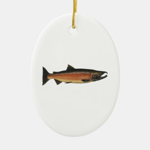 Coho - Silver Salmon (spawning phase) Ceramic Ornament