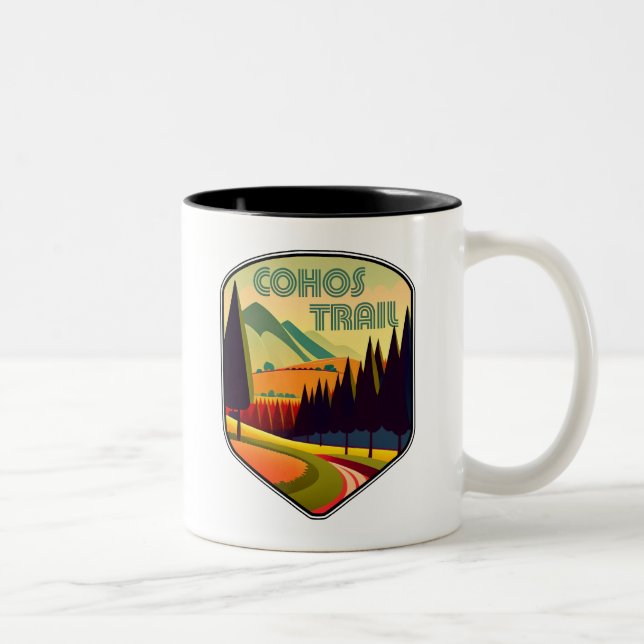 Cohos Trail New Hampshire Colours Two-Tone Coffee Mug (Right)