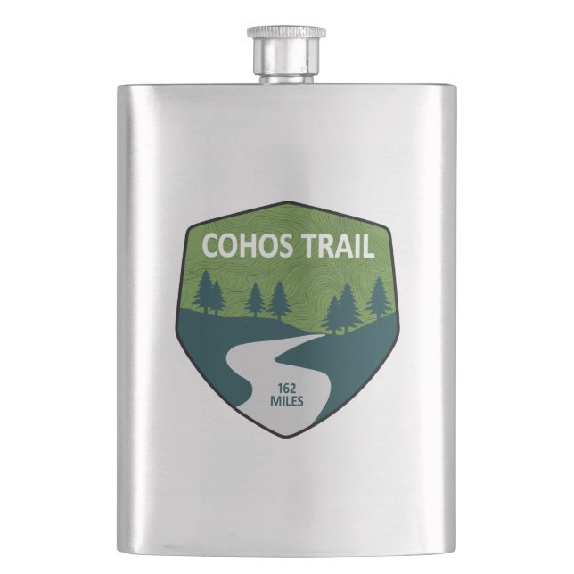 Cohos Trail New Hampshire Hip Flask (Front)