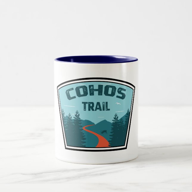 Cohos Trail New Hampshire Two-Tone Coffee Mug (Center)