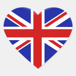 coil England flag Heart Sticker