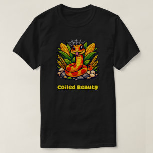 Coiled Beauty Majestic Snake Reptile Design T-Shirt