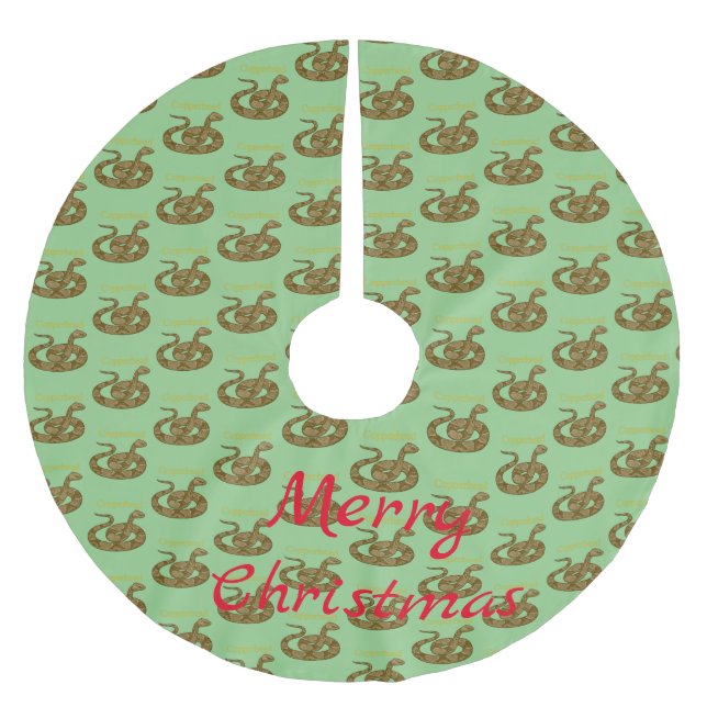 Coiled Copperhead Snake Thunder_Cove Brushed Polyester Tree Skirt (Front)