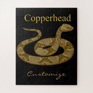 Coiled Copperhead Snake Thunder_Cove Jigsaw Puzzle