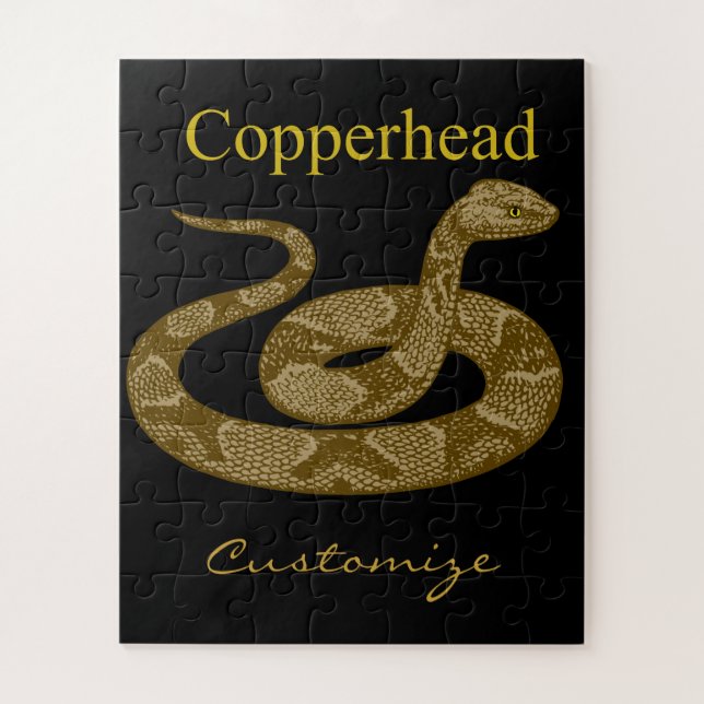 Coiled Copperhead Snake Thunder_Cove Jigsaw Puzzle (Vertical)