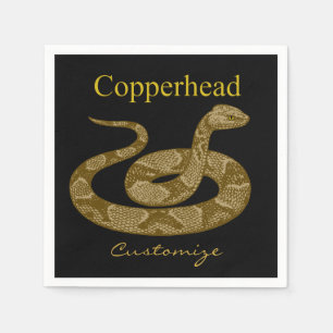 Coiled Copperhead Snake Thunder_Cove Napkin