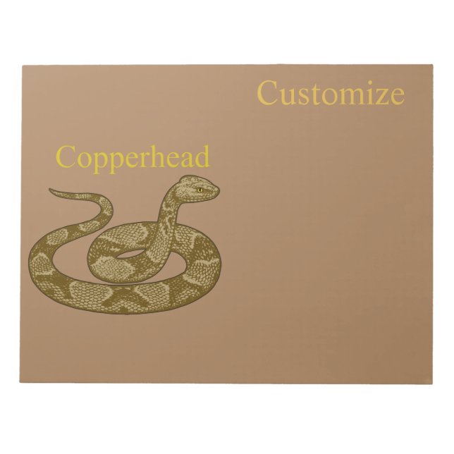 Coiled Copperhead Snake Thunder_Cove Notepad (Front)