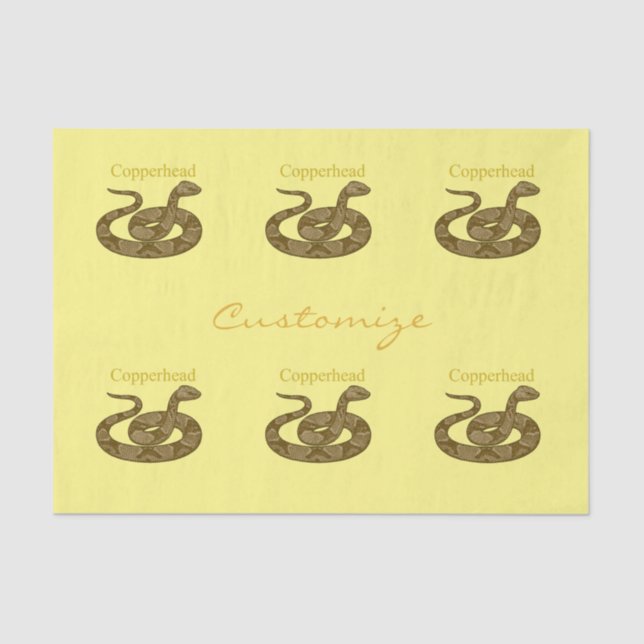 Coiled Copperhead Snake Thunder_Cove Tissue Paper (Front)