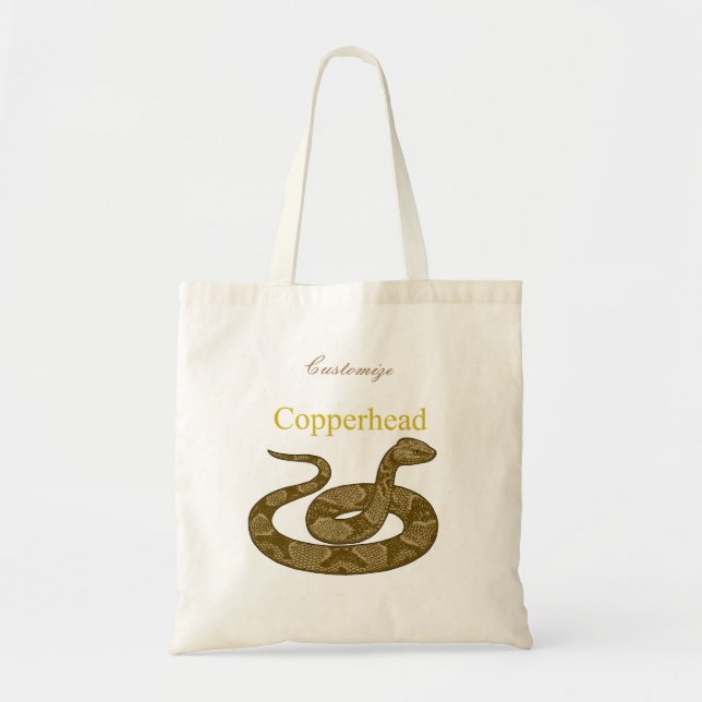 Coiled Copperhead Snake Thunder_Cove Tote Bag (Front)