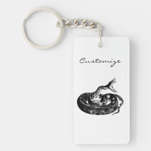 Coiled Rattlesnake Thunder_Cove Key Ring