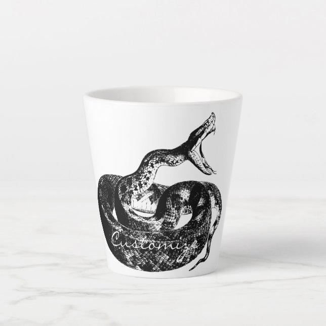 Coiled Rattlesnake Thunder_Cove Latte Mug (Front)
