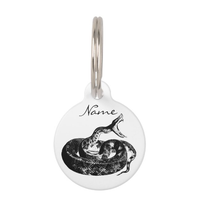 Coiled Rattlesnake Thunder_Cove Pet Tag (Back)