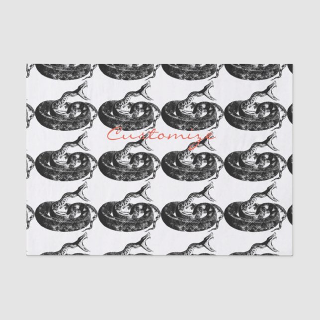 Coiled Rattlesnake Thunder_Cove Tissue Paper (Front)