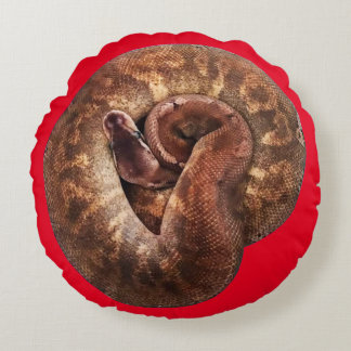 Coiled Serpent Round Cushion