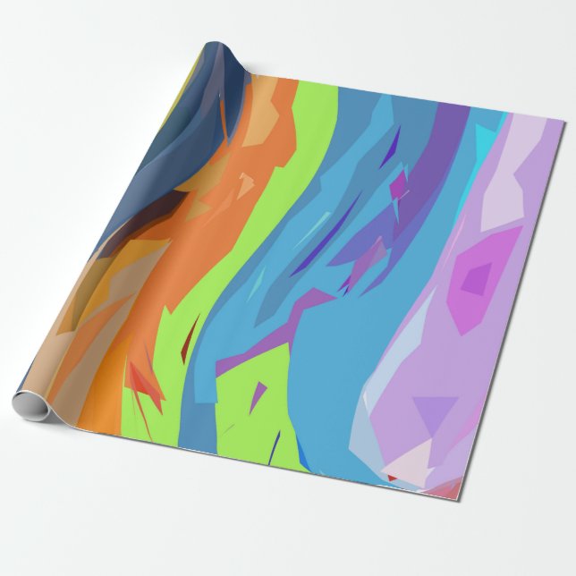 Coiled waterfall wrapping paper (Unrolled)