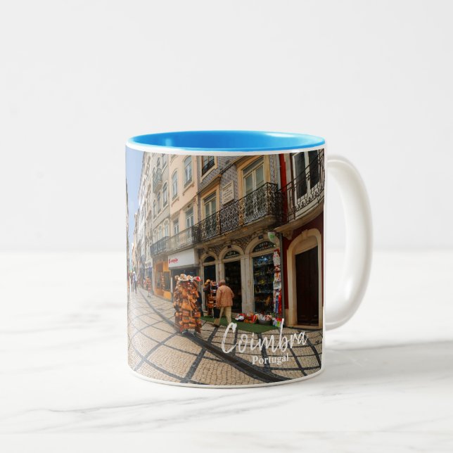 Coimbra- The Real Portugal Two-Tone Coffee Mug (Front Right)