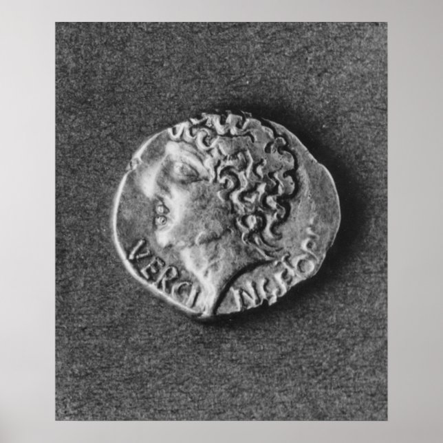 Coin bearing the effigy of Vercingetorix Poster (Front)
