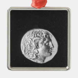Coin bearing the head of Alexander the Great Metal Ornament