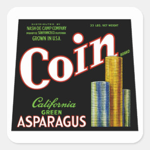 Coin California Asparagus Label