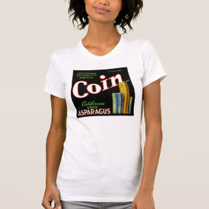 Coin California Asparagus Label T-Shirt