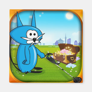 Coin Cat Riches Metal detector Magnet! Magnet