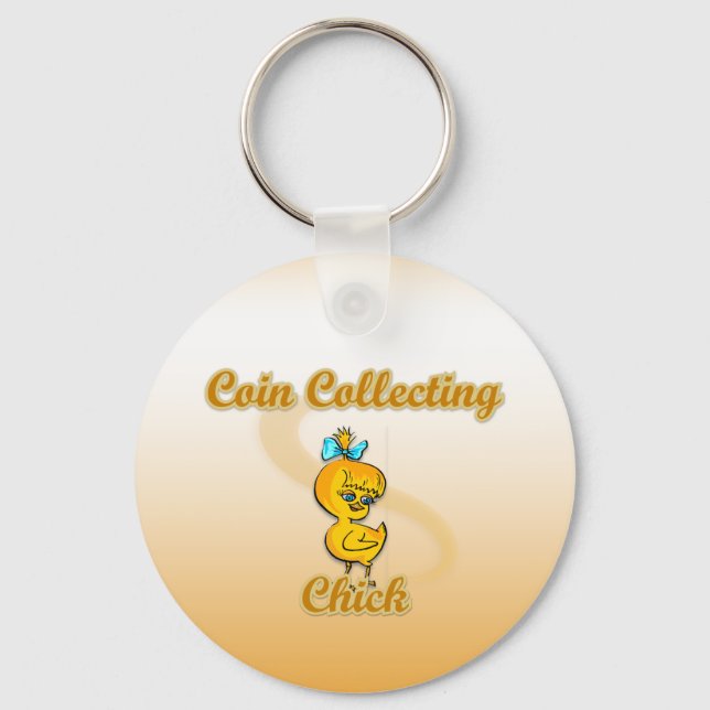 Coin Collecting Chick Key Ring (Front)