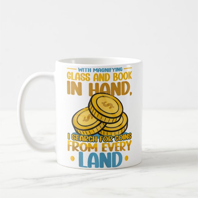 Coin Collecting Rhymes Rare Coin Collector Coffee Mug (Left)