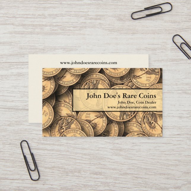 Coin Dealer Business Card (Front/Back In Situ)