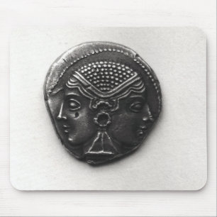 Coin from Lampsacus with a Janiform head Mouse Pad