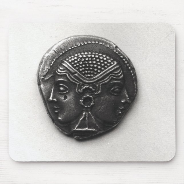 Coin from Lampsacus with a Janiform head Mouse Pad (Front)