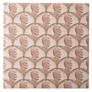 Coin Mermaid Scales Copper Pennies Ceramic Tile