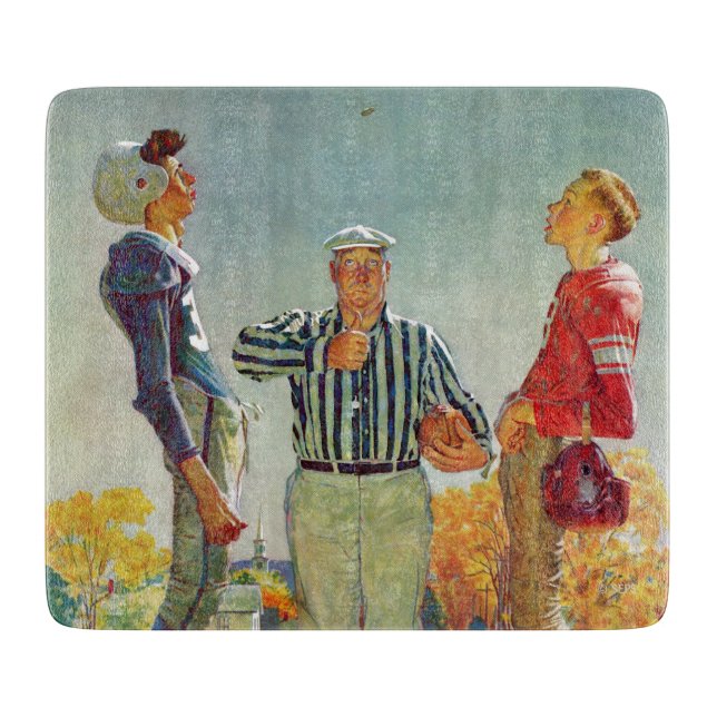 Coin Toss by Norman Rockwell Cutting Board (Front)