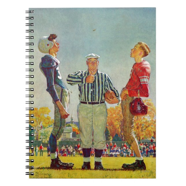 Coin Toss by Norman Rockwell Notebook (Front)