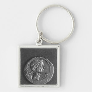 Coin with a portrait of Julius Caesar Key Ring