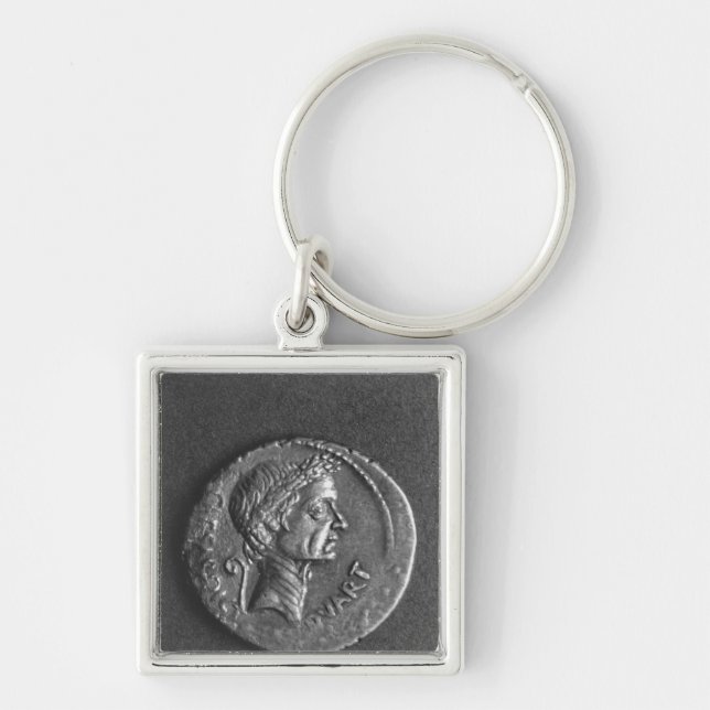 Coin with a portrait of Julius Caesar Key Ring (Front)