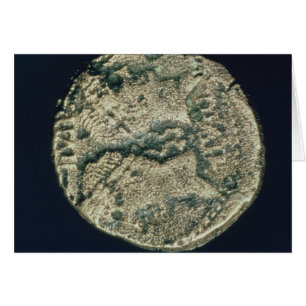 Coin with heads of Julius Caesar and Augustus