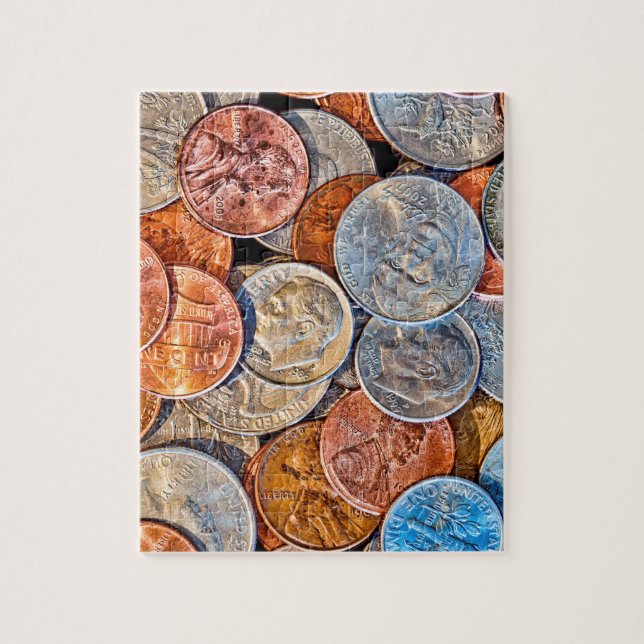 Coined Currency Jigsaw Puzzle (Vertical)