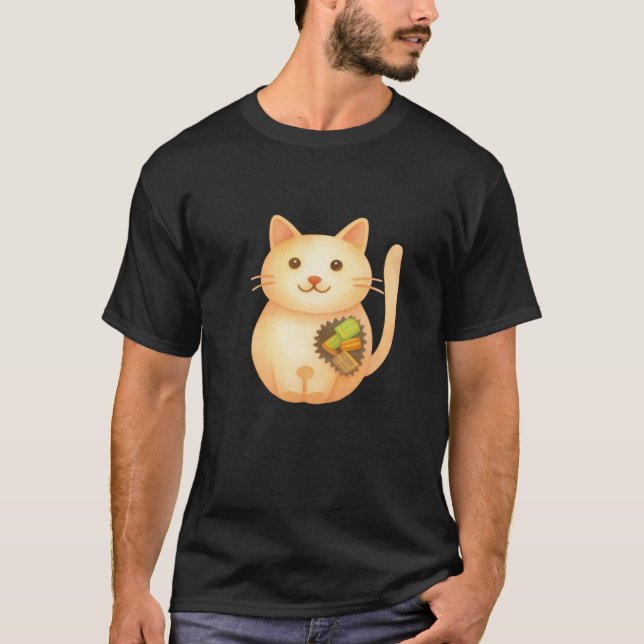 Coins-CAT On Dark Canva Tees (Front)