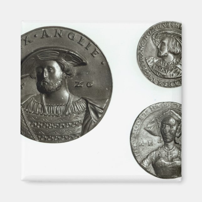 Coins depicting Henry VIII and Anne Boleyn Magnet (Front)