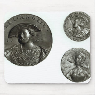 Coins depicting Henry VIII and Anne Boleyn Mouse Pad