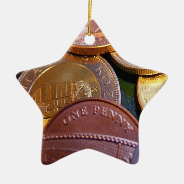 Coins for luck ceramic tree decoration (Front)