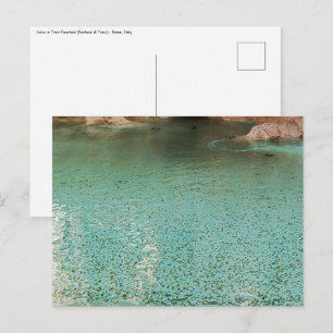 Coins in Trevi Fountain - Rome, Italy Postcard